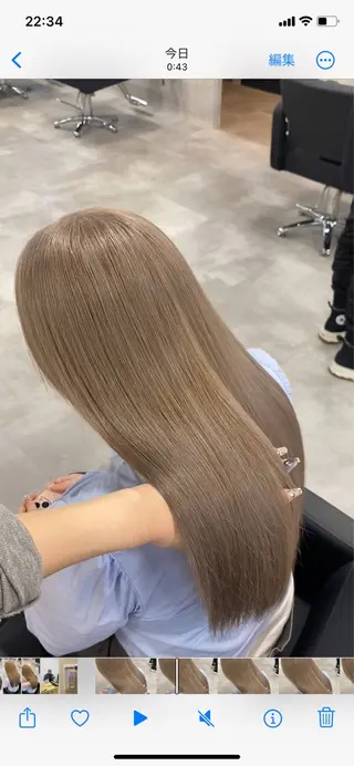 ロング カラー 淡色/ワンホンヘア 🤍MINORIのヘアスタイル