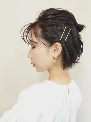 ミディアム ヘアアレンジ 小顔ショート✁ ⁂Yukari⁂のヘアスタイル