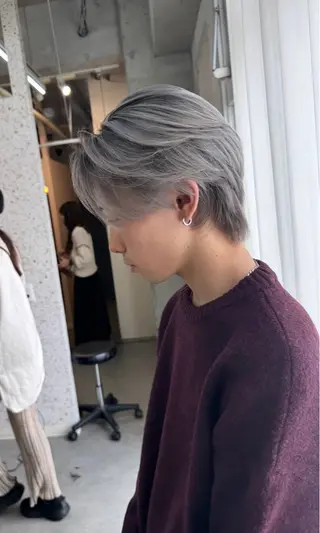 ショート 有人/バレイヤージュ /シャドールーツのヘアスタイル