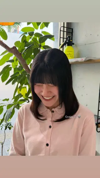 セミロング カラー Glimpseあやね 🎀大濠/髪質改善のヘアスタイル