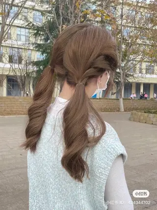 カラー 韓国ヘア🩶🇰🇷 透明感カラー🎀のヘアスタイル