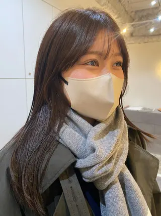 ミディアム カラー 砂原 ひよりのヘアスタイル