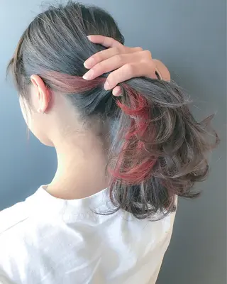 ミディアム カラー BOX mico.のヘアスタイル