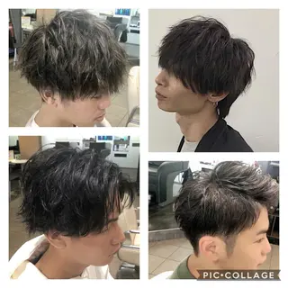 メンズ メンズ レイヤー ウルフ 弓木啓輔のヘアスタイル