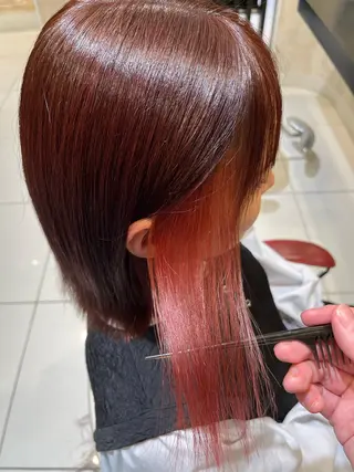 ミディアム カラー 髪質改善美容師 鈴木のヘアスタイル