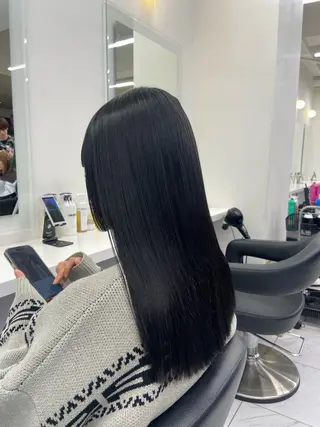 セミロング カラー ヘアアレンジ Over hair_ misakiのヘアスタイル