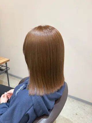 ミディアム 透明感カラー🫧 🍒久留米美容室のヘアスタイル