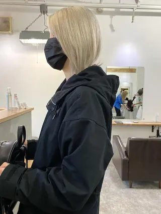 ショート 森貴裕/ベージュ/ パーマ/オリーブのヘアスタイル