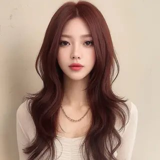 セミロング カラー RYU韓国ヘア/レイ ヤー/透明感艶カラーのヘアスタイル