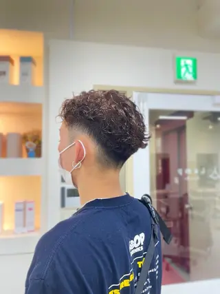 ショート カラー パーマ メンズ キッズ Aoi /Lamp柏 /髪質改善🪐のヘアスタイル