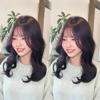 ミディアム カラー 透明感カラー×レイヤ ー🧊横田 冴のヘアスタイル