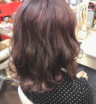 ミディアム カラー 岩谷/ブリーチ 🪽透明感カラーのヘアスタイル