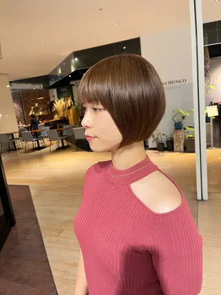 ショート マンツーマン 縮毛矯正/マユコのヘアスタイル