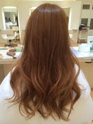 ミディアム セミロング ロング カラー タジマ ヤスヒサのヘアスタイル