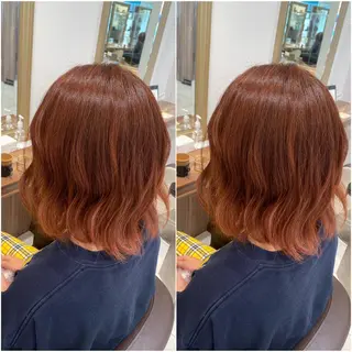 ショート カラー 全席個室 暖色カラー Zina松園優香🌸のヘアスタイル
