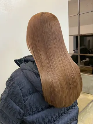 セミロング カラー うる艶カラー /縮毛矯正✨レオンのヘアスタイル