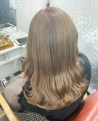 ミディアム カラー 酸性縮毛矯正 梅田茶屋町 Juriのヘアスタイル