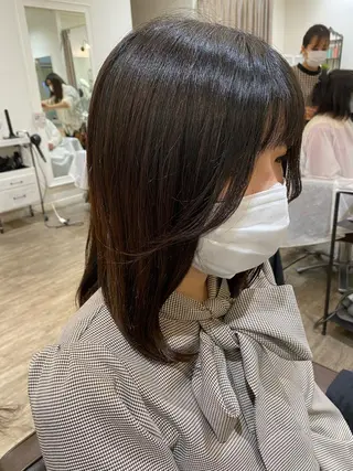 セミロング 前橋 姫奈のヘアスタイル