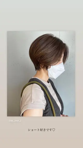ショート カラー 東 みのりのヘアスタイル