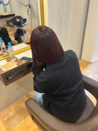 ショート カラー yui🥀/ボブ /ブリーチなしカラーのヘアスタイル