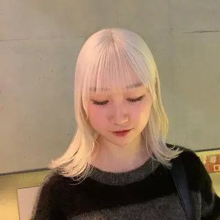 ロング カラー れい🫧 ハイトーン特化のヘアスタイル