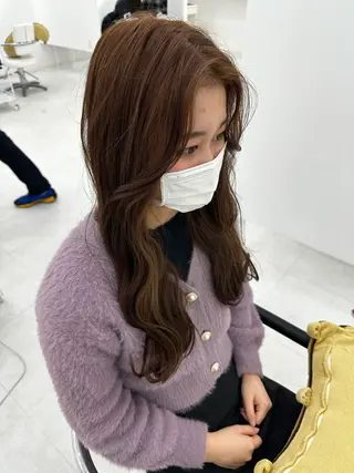 セミロング aini上本町店所属・aini上本町 吉元直明のヘアスタイル