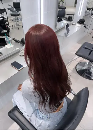 セミロング カラー ✨レイヤーカット 海外ヘア/原宿✨のヘアスタイル