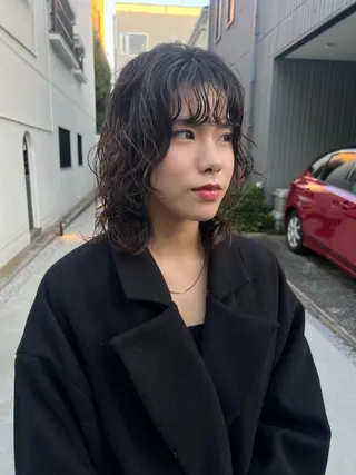 ミディアム パーマ 🪐ナチュラルモード ヘア🪐honokaのヘアスタイル
