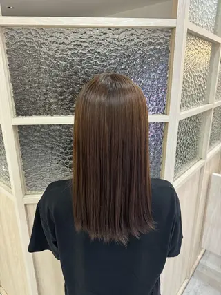 セミロング カラー ブリーチなしwカラー /艶カラー/oukaのヘアスタイル