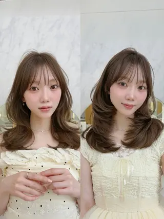セミロング oto🤍×美髪× ゆるふわレイヤーのヘアスタイル