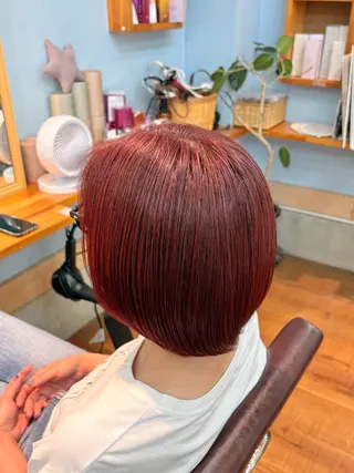 ミディアム カラー 髙木 優人のヘアスタイル