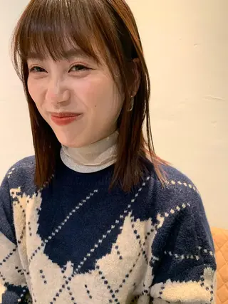 ミディアム カラー RISAKO レイヤーカット🎀のヘアスタイル