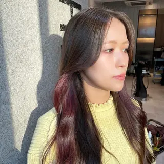 ロング カラー 💘韓国レイヤー上 品カラーruru💘のヘアスタイル