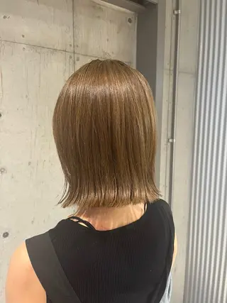 ミディアム カラー ヘアアレンジ ボブ×艶カラー 特化・リクト💥のヘアスタイル