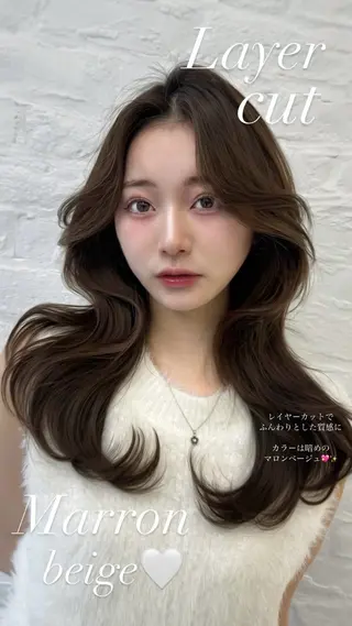 セミロング 映える顔まわり/前髪 特化 💗 ユキマのヘアスタイル