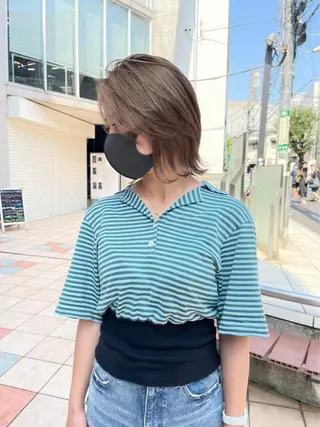 ミディアム カラー ARCANAブリーチ ダブルカラー🌟原宿のヘアスタイル