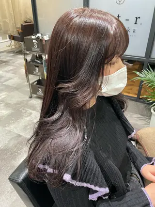 ロング カラー ayaka 縮毛矯正レイヤーのヘアスタイル