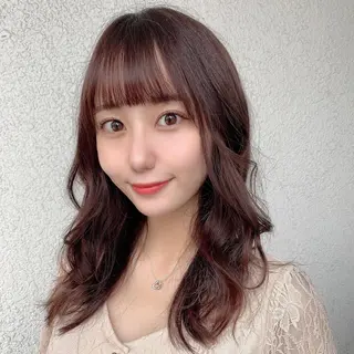 セミロング カラー ✨️美髪矯正×似合わ せ艶カラー✨藤田透のヘアスタイル