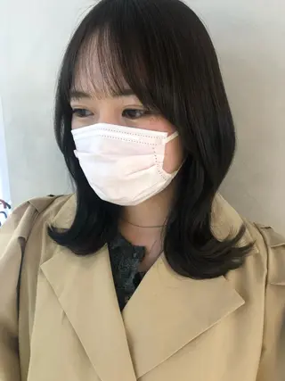 ミディアム ❤︎︎韓国ヘア❤︎︎ 𝑺𝒉𝒊𝒉𝒐のヘアスタイル