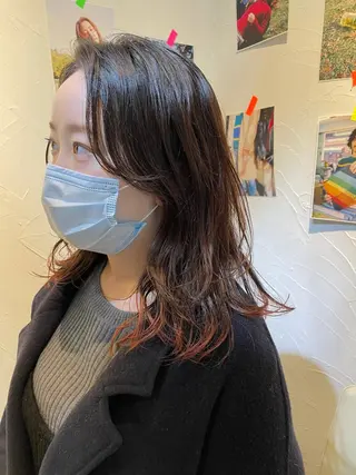 セミロング カラー 高橋 愛美のヘアスタイル
