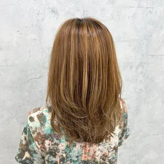 セミロング JUNSHIN🦋 ヘアセット／カラーのヘアスタイル