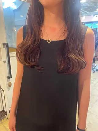 ロング カラー ヘアアレンジ さの あやねのヘアスタイル