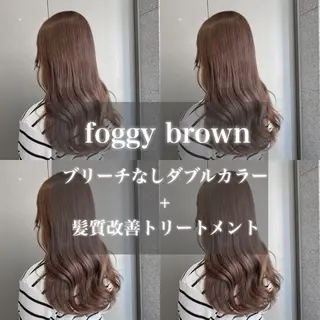 カラー 🤍ブリーチなし ブラウンhimi🤍のヘアスタイル