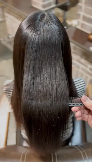 ロング ブリーチ/縮毛矯正/ 川野秀真のヘアスタイル