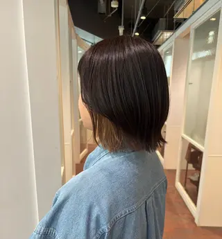 ミディアム カラー マンツーマン 縮毛矯正/マユコのヘアスタイル
