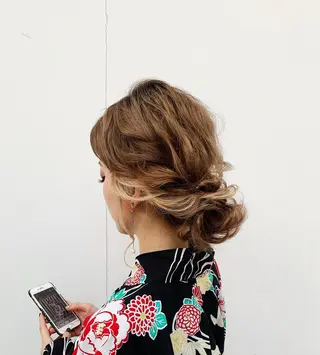 ミディアム 京都最安価エクステ muuka🦋のヘアスタイル