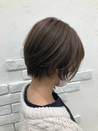 ショート 太白区/白髪ぼかし ハイライト/千葉達人のヘアスタイル
