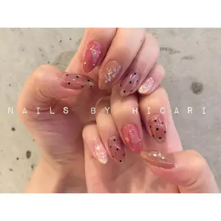 ショート カラー ネイル マツエク・マツパ illum hicariのネイルデザイン