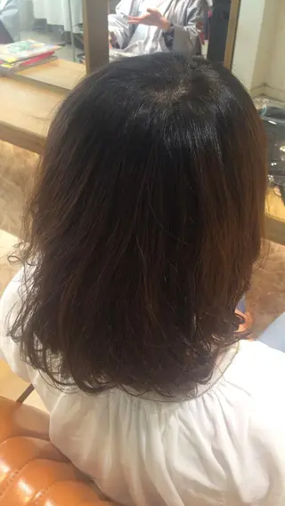 ミディアム パーマ レイヤー×ヘッドスパ ＊保田遥＊のヘアスタイル