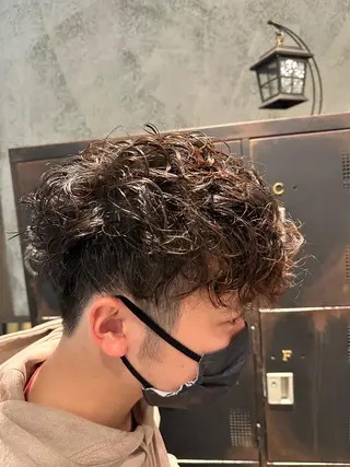 ショート パーマ ヘアアレンジ メンズ MODE K’s川西 瀧尻光のヘアスタイル